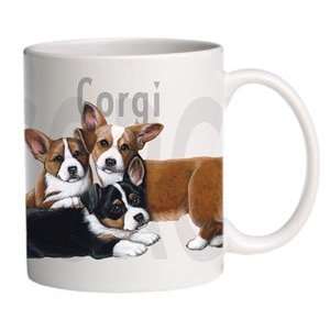  Welsh Corgi Puppies Ceramic Coffee Mug   15 oz.: Office 