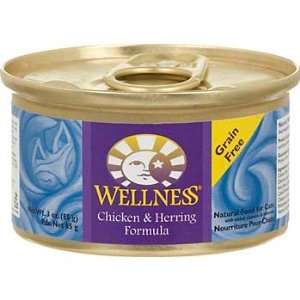 Wellness Canned Cat Food Chicken and Herring 5.5 oz Pet 