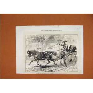  1876 War Town Crier Alexinatz Evacuation Horse Cart
