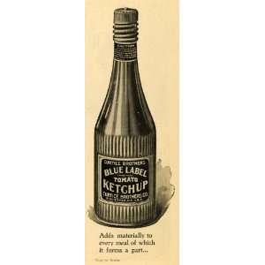  1898 Ad Curtice Brothers Co Blue Label Tomato Ketchup 