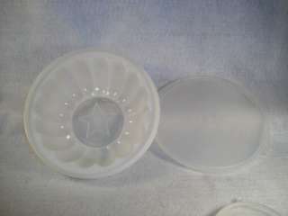 Tupperware White Jel N Serve Mold with 4 seals & tray  