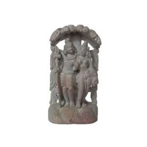   Shiva Parvati Statue Hand Carved Stone Sculpture 4 Home & Kitchen