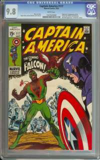 CAPTAIN AMERICA #117 CGC 9.8 WHITE PAGES 1ST APPEARANCE OF THE FALCON 