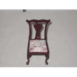   Wood Finish Chair   Dollhouse Doll House Furniture 