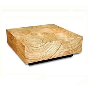  Spiral Rectangular Coffee Table by Mobital   Natural 