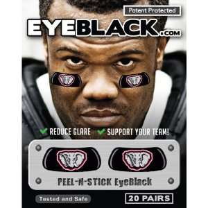  Alabama Crimson Tide NCAA Peel & Stick Eyeblack Strips (20 