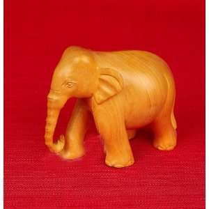 Miami Mumbai Plain Elephant   3 Wood Statue  WC048  