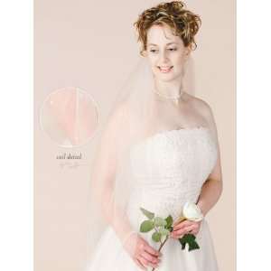 Scattered Pearl Border & Cut Edge Wedding Veil Beauty