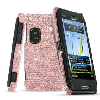 Pink Sparkle Glitter Hard Cover Case for Nokia E7  