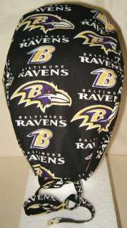 SCRUB HAT CAP MADE W BALTIMORE RAVENS NFL FABRIC NEW!!!  