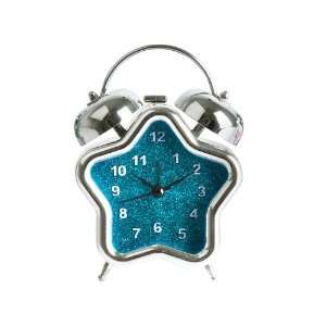   Present Time Silly Big Star Alarm Clock, Blue Glitter