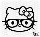Hello Kitty Sanrio Nerd Glasses Geek Decal Sticker h23