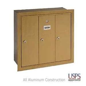   CLUSTER MAILBOX BRASS FINISH RECESSED MOUNTED USPS: Home Improvement