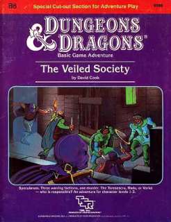 AD&D D&D TSR Basic Module B6 THE VEILED SOCIETY EXC+! Dungeons Dragons 