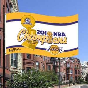  Los Angeles Lakers 2010 NBA Champions 3 x 5 Flag: Sports 
