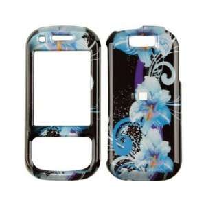  Durable Plastic Phone Design Cover Case Blue Flower For 