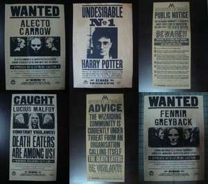Harry Potter   Collection of 6pc Poster Prop  