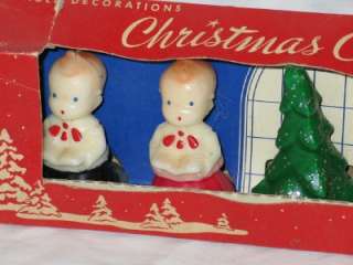 Vintage Gurley Christmas Choir Boy Tree Candle Set IOP  