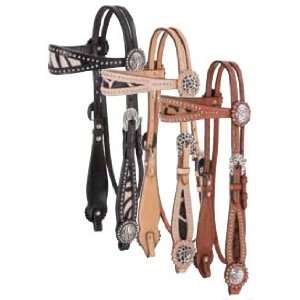   Royal Headstall with Exotic Animal Hair Inlay: Sports & Outdoors