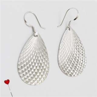 925 Silver Fish Stripe Drop Earrings eardrop fashion  