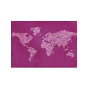  Wallpaper 4Walls Maps One World Pink KP1343EM2