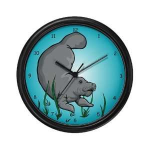  Swimming Manatee Funny Wall Clock by CafePress: Everything 