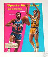 Jerry West Walt Frazier Lakers Knicks basketball SI 73  