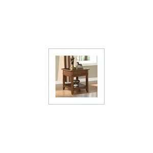  Falls Village Sliding Top End Table in Distresed Cherry: Home