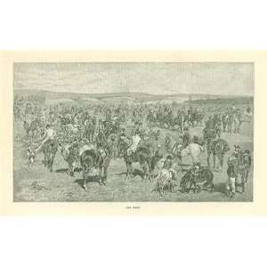   1886 Autumn in England Fox Hunting Hounds illustrated: Everything Else