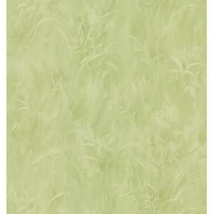  Brewster 141 62131 Washy Style Leaf Print Wallpaper, Olive 