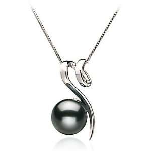  PearlsOnly Dionne Black 8 9mm AAA Tahitian 14K white gold 