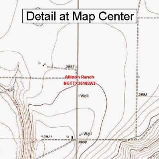 USGS Topographic Quadrangle Map   Allison Ranch, Texas (Folded 