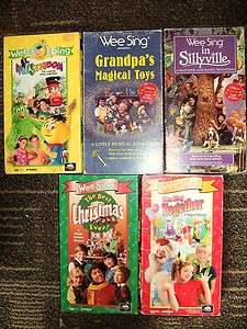 Lot of 5 WEE SING VIDEOS Together, Singdom, Christmas, Grandpas 