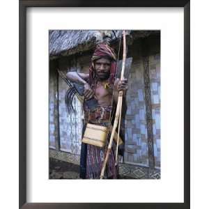  Abui Tribal Headhunter in Warrior Dress, Alor Island 