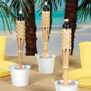  Mini Bamboo Tiki Torches (Case Of 12) Luau Party Tabletop 