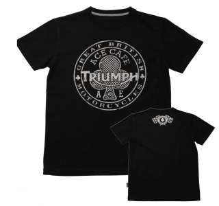 TRIUMPH Ace Cafe Short Sleeve T SHIRT ALL SIZES NWT Black  