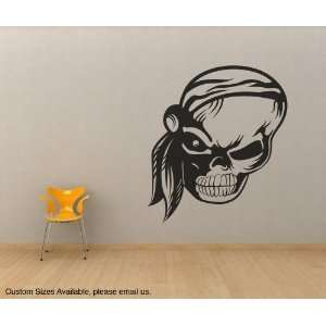 Vinyl Wall Decal Sticker One eyed Pirate Skull size 60inX54in item OS 