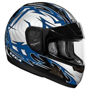 Vega Altura Blue Stryker Graphic Large Full Face Snowmobile Helmet