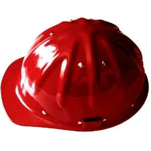  Skull Bucket Cap Style Aluminum Hard Hats   Red