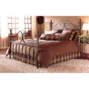    Roma Aged Rust Finish Queen Size Iron Metal Bed
