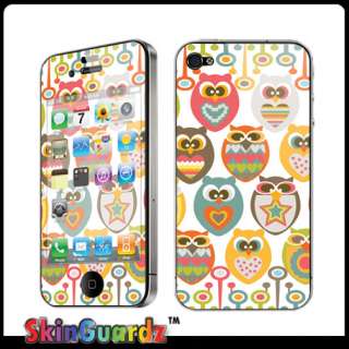 Cute Owl Vinyl Case Decal Skin To Cover Your APPLE IPHONE 4 4G  