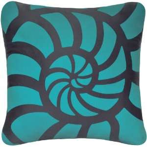  Wabisabi Green Nautilus Ocean Eco Throw Pillow Cover
