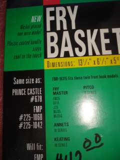 Adcraft FBR16315 Fryer Basket (Green Handle)  