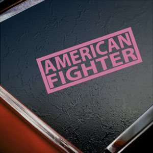  AMERICAN FIGHTER Pink Decal Car Truck Window Pink Sticker 