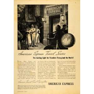  1937 Ad American Express Travel Service Travelers China 