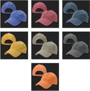 Olive Green Pigment Dyed Washed Polo Style Cotton Baseball Cap Caps 