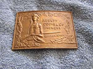 Vintage Adolph Coors & Co. Brewery Golden Colorado Belt Buckle  