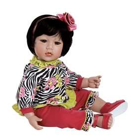 New in Box ♥ Adora ♥ ZEBRA ROSE 20 Doll with Black Hair * Brown 