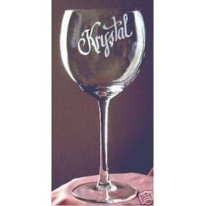 Personalized 16oz Wine Glass/ Wedding 