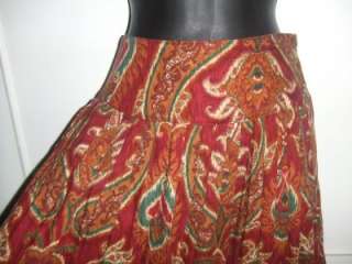 Vintage Vittadini Sport Cotton/ Rayon Paisley Skirt 4  